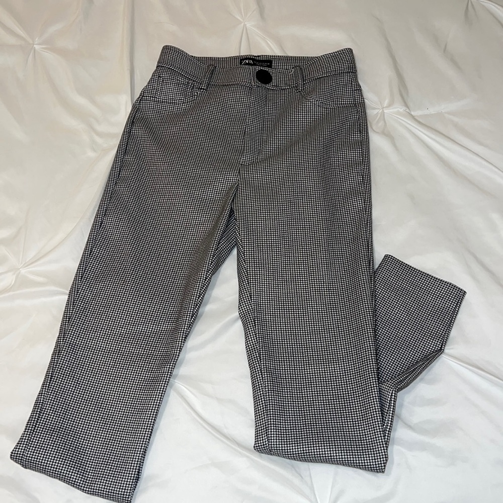 Zara herring bone print trousers- slim fit
